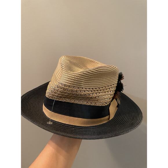 Bruno Capelo The Belvedere Straw Hat Tan/Dark‎ Brown Size Large main image 9